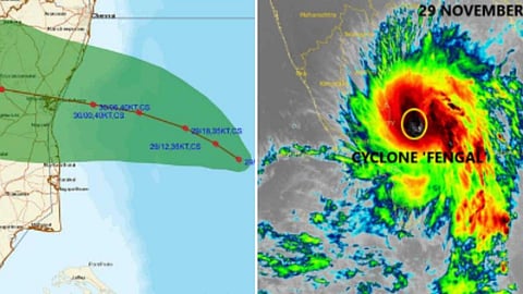 ഫിൻജാൽ ചുഴലിക്കാറ്റ് വെള്ളിയാഴ്ച കരതൊടും: വടക്കൻ തമിഴ്നാട്ടിലും, പുതുച്ചേരിയിലും, തെക്കൻ ആന്ധ്രാ തീരത്തും മുന്നറിയിപ്പ്