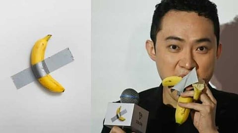 ഹേ ബനാനേ...; ഒടുവിൽ കൊമേഡിയൻ ആർട്ട് വർക്കിനെ അകത്താക്കി ജസ്റ്റിൻ സൺ