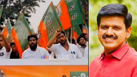 "പട്ടാപ്പകൽ പാലക്കാട് നിന്നെ ഞങ്ങളെടുത്തോളം"; സന്ദീപ് വാര്യർക്കെതിരെ കൊലവിളി മുദ്രാവാക്യവുമായി യുവമോർച്ച