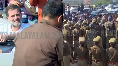 സംഭൽ സന്ദർശിക്കാനെത്തിയ രാഹുലിനെയും പ്രിയങ്കയേയും തടഞ്ഞു; അതിർത്തിയിൽ വൻ പൊലീസ് സന്നാഹം