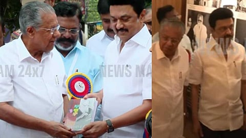 തന്തൈ പെരിയാറിന് സത്യാഗ്രഹ ഭൂമിയിലൊരുക്കിയ മഹനീയ സ്മാരകം നാടിന് സമർപ്പിച്ച്  എം.കെ. സ്റ്റാലിനും പിണറായിയും