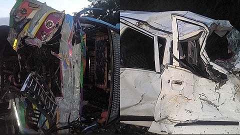 തേനിയില് ടൂറിസ്റ്റ് ബസും കാറും കൂട്ടിയിടിച്ച് മൂന്ന് മലയാളികൾ മരിച്ചു; 18 പേര്ക്ക് പരുക്ക്