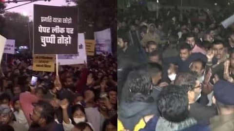 "പിഎസ്സി പരീക്ഷ വീണ്ടും നടത്തണം"; ബിഹാറിൽ തെരുവിലിറങ്ങി ആയിരക്കണക്കിന് ഉദ്യോഗാർഥികള്, പ്രശാന്ത് കിഷോറിനെതിരെ കേസെടുത്ത് പൊലീസ്