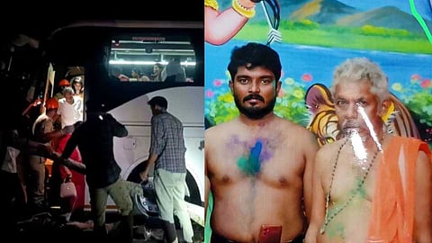 കൊല്ലത്ത് ശബരിമല തീര്ഥാടകര് സഞ്ചരിച്ച കാറും ബസും കൂട്ടിയിടിച്ച് അപകടം; രണ്ട് മരണം