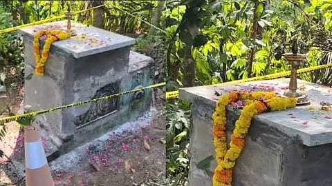 സമാധിയായി എന്ന പോസ്റ്റര് പതിച്ചു; വയോധികന് മരിച്ചെന്ന് വരുത്തി സ്ലാബിട്ട് മൂടിയതായി പരാതി