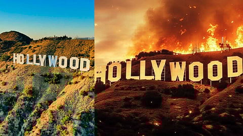 ലോസ് ആഞ്ചലസ് കാട്ടുതീയിൽ ഹോളിവുഡ് മലനിരകൾ കത്തിയമർന്നോ? ചിത്രങ്ങളിലെ വസ്തുതയെന്ത്?