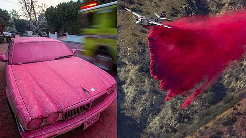 കാട്ടുതീ അണയ്ക്കാന് വെള്ളത്തേക്കാള് ഫലപ്രദം; എന്താണ് ലോസ് ആഞ്ചലസില് ഉപയോഗിക്കുന്ന പിങ്ക് പൗഡര്?