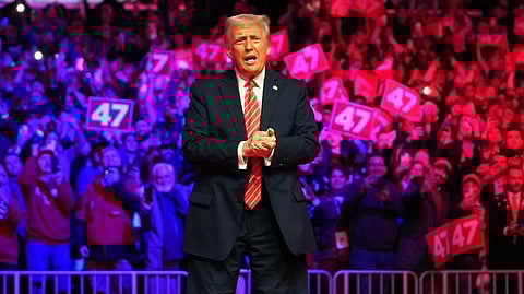 വിജയറാലിയില് ട്രംപ്