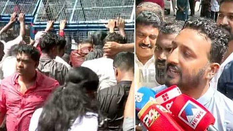 കഞ്ചിക്കോട് മദ്യ കമ്പനി വിവാദം: യൂത്ത് കോൺഗ്രസ് നിയമസഭയിലേക്ക് നടത്തിയ മാർച്ച് സംഘർഷഭരിതം, പൊലീസിനെ വെല്ലുവിളിച്ച് രാഹുൽ മാങ്കൂട്ടത്തിൽ