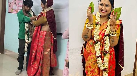 അധ്യാപികയും വിദ്യാർഥിയും ക്ലാസ് മുറിയിൽ വിവാഹിതരായി; വീഡിയോ വൈറലായതോടെ പഠനത്തിൻ്റെ ഭാഗമെന്ന് വിശദീകരണം