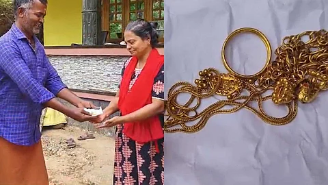 വീട്ടമ്മ കുക്കറിൽ സൂക്ഷിച്ചിരുന്ന സ്വർണം ലഭിച്ചത് ആക്രി വില്പ്പനക്കാരന്; ഉടമയെ കണ്ടെത്തി ആഭരണങ്ങൾ തിരികെ നൽകി