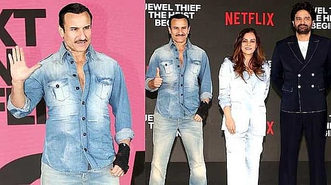 സെയ്ഫ് അലി ഖാൻ വീണ്ടും പൊതുവേദിയിൽ; എത്തിയത് പുതിയ ചിത്രത്തിൻ്റെ ടീസർ ലോഞ്ചിൽ