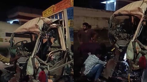 കൊട്ടാരക്കരയിൽ ആംബുലൻസും ലോറിയും കുട്ടിയിടിച്ചു; രോഗിയും ഭാര്യയും മരിച്ചു