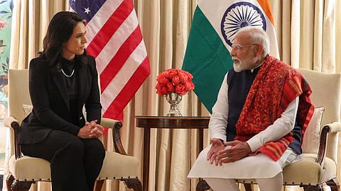 പ്രധാനമന്ത്രി നരേന്ദ്ര മോദി വാഷിങ്ടണിൽ; തുൾസി ഗബ്ബാർഡുമായി കൂടിക്കാഴ്ച നടത്തി