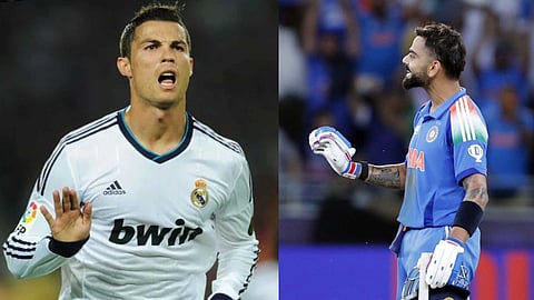 കോഹ്ലിയുടെ 'CALMA' സെലിബ്രേഷൻ ഹിറ്റ്; ഇന്ത്യൻ കിങ്ങിനെ ക്രിസ്റ്റ്യാനോയുമായി താരതമ്യം ചെയ്ത് ഫിഫ