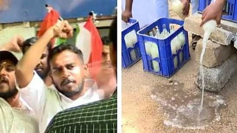 കള്ളിൽ കഫ് സിറപ്പ് കണ്ടെത്തിയ സംഭവം; ഷാപ്പുകൾക്കെതിരെ നടപടിയില്ല, അടച്ചുപൂട്ടാത്തതിൽ പ്രതിഷേധിച്ച് യൂത്ത് കോൺഗ്രസ്