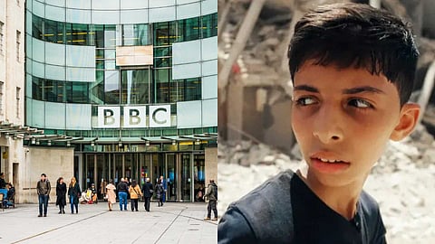 ബിബിസി ആസ്ഥാനവും ഡോക്യുമെൻ്ററിയിൽ നിന്നുള്ള ചിത്രവും