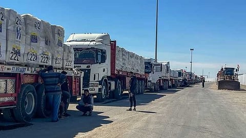 ഗാസയിലേക്കുള്ള മാനുഷിക സഹായങ്ങൾക്ക് തടയിട്ട് ഇസ്രയേൽ; വിലകുറഞ്ഞ ഭീഷണിയെന്ന് ഹമാസ്