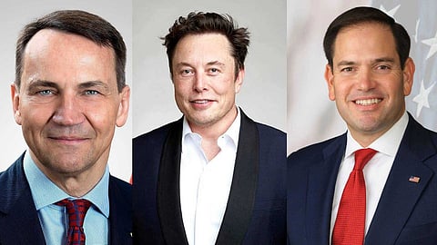 സ്റ്റാർലിങ്കിനെ ചൊല്ലി സോഷ്യൽ മീഡിയയിൽ തർക്കം; വാക്പോരിലേർപ്പെട്ട് മാർകോ റൂബിയോയും മസ്കും പോളിഷ് വിദേശകാര്യമന്ത്രിയും