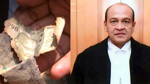 റോഡില് കത്തിക്കരിഞ്ഞ നിലയില് 500 രൂപ നോട്ടുകള് ; ജഡ്ജിയുടെ വീട്ടില് നോട്ടുകെട്ടുകള് കണ്ടെത്തിയ സംഭവത്തില് വഴിത്തിരിവ്