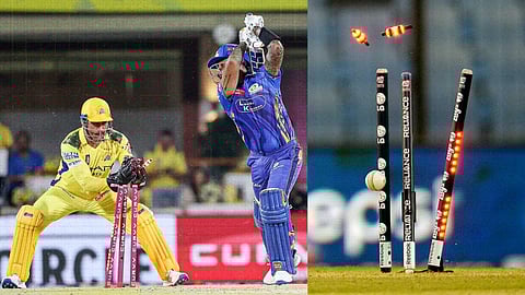 ധോണി താൻ കിങ്; മൈക്രോ സെക്കൻഡ്സിൽ മിന്നൽപ്പിണർ സ്റ്റംപിങ് | VIDEO