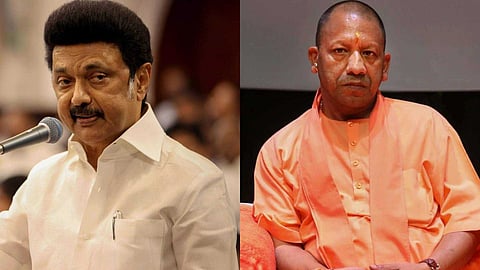 'ഇരുണ്ട രാഷ്ട്രീയത്തിൻ്റെ ബ്ലാക്ക് കോമഡി'; ത്രിഭാഷ നയവിവാദത്തിൽ യോഗി ആദിത്യനാഥിന് മറുപടിയുമായി സ്റ്റാലിൻ