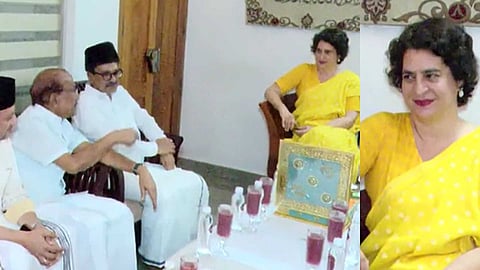 പാണക്കാട് തറവാട്ടിൽ ആദ്യമായി ഇഫ്താർ വിരുന്നിൽ പങ്കെടുത്ത് പ്രിയങ്കാ ഗാന്ധി; പെരുന്നാൾ ആശംസകൾ നേർന്നത് മലയാളത്തിൽ