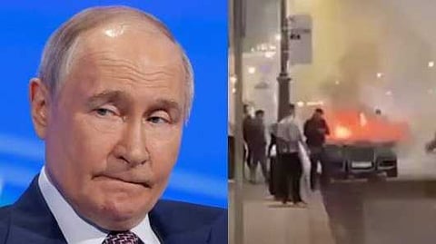 പുടിന് നേരെ വധശ്രമമോ?; പ്രസിഡൻ്റിൻ്റെ കാറിന് തീപിടിച്ചതായി റിപ്പോർട്ട്