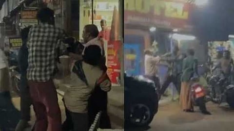 ഭക്ഷണത്തിന് പണം നൽകുന്നതിനെച്ചൊല്ലി തർക്കം; കൊല്ലത്ത് ഹോട്ടലിനു മുന്നിൽ കൂട്ടത്തല്ല്