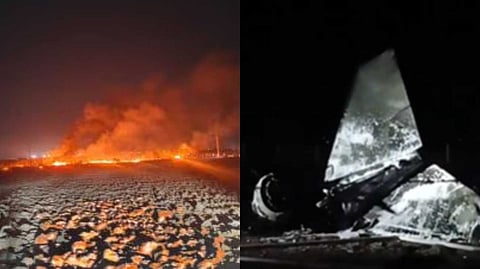 ഗുജറാത്തില് യുദ്ധവിമാനം തകര്ന്നുവീണു; പൈലറ്റിന് ദാരുണാന്ത്യം