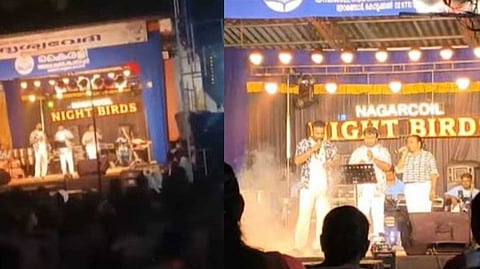 കൊല്ലത്ത് ക്ഷേത്രോത്സവ ഗാനമേളയില് RSS ഗണഗീതം; പരാതി നല്കി ഉപദേശക സമിതിയംഗം