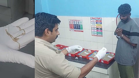 ഒടുവിൽ 'തൊണ്ടി' വന്നു; പാലക്കാട് മാല വിഴുങ്ങിയ കള്ളനിൽ നിന്നും തൊണ്ടി മുതൽ തിരിച്ചുകിട്ടി