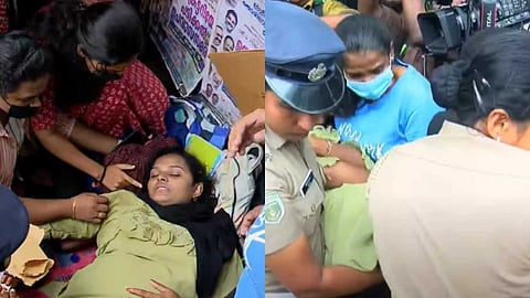 ഏത്തമിട്ട് വനിതാ CPO റാങ്ക് ഹോള്ഡേഴ്സിന്റെ പ്രതിഷേധം; കുഴഞ്ഞുവീണ ഉദ്യോഗാർഥിയെ ആശുപത്രിയിലെത്തിച്ചത് ചെന്നിത്തലയുടെ വാഹനത്തില്