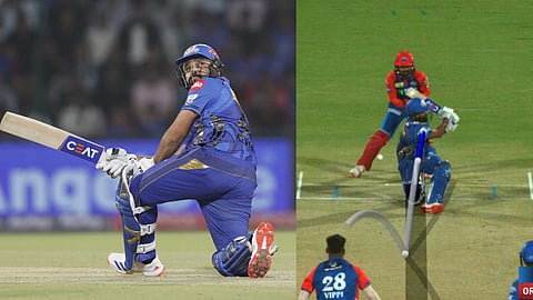 ഐപിഎല്ലിൽ നനഞ്ഞ പടക്കമായി രോഹിത് ശർമ; ഡിആർഎസിലൂടെ വീഴ്ത്തി ഡൽഹി