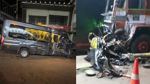 പാണ്ടിക്കാട് മൂന്ന് വാഹനങ്ങൾ കൂട്ടിയിടിച്ച് ഏഴ് പേർക്ക് പരിക്ക്