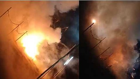 പാലക്കാട് വെടിക്കെട്ടിനിടെ അപകടം; വെടിപ്പുരയ്ക്ക് തീപിടിച്ച് ആറ് പേർക്ക് പരിക്ക്