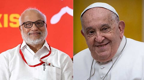 "ലോകത്തിലെ അനീതികളും അസമത്വങ്ങളും കണ്ട് വേദനിച്ച മനുഷ്യന്"; അനുശോചനം അറിയിച്ച് എം.എ. ബേബി