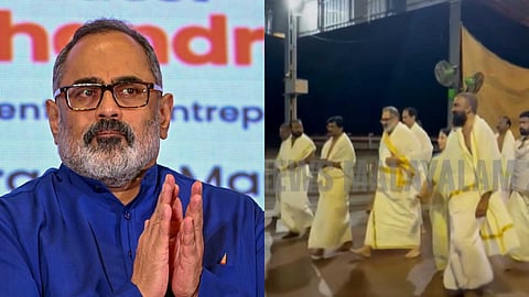 ഗുരുവായൂർ ക്ഷേത്രത്തിലെ റീല്സ് ചിത്രീകരണം: രാജീവ് ചന്ദ്രശേഖറിനെതിരെ പരാതി