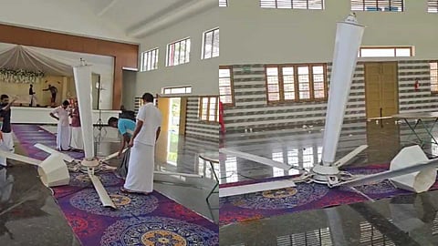 മനസമ്മത ചടങ്ങിനിടയില് ഫാന് പൊട്ടി വീണു; അഞ്ച് പേർക്ക് പരിക്ക്