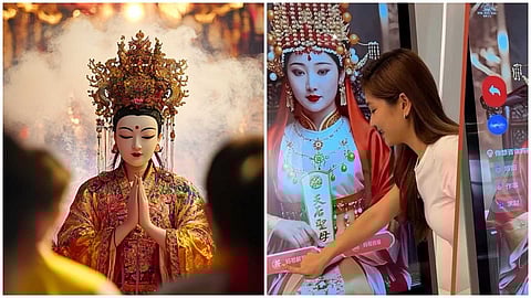 ഇനി കാര്യങ്ങൾ നേരിട്ട് പറയാം, ദൈവം മറുപടി തരും; എഐ ദേവതയെ അവതരിപ്പിച്ച് ക്ഷേത്രം