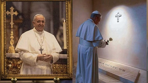 പോപ്പ് ഫ്രാന്സിസിൻ്റെ ശവകുടീരത്തില് ആദരാഞ്ജലി അർപ്പിച്ച് ലിയോ മാർപാപ്പ