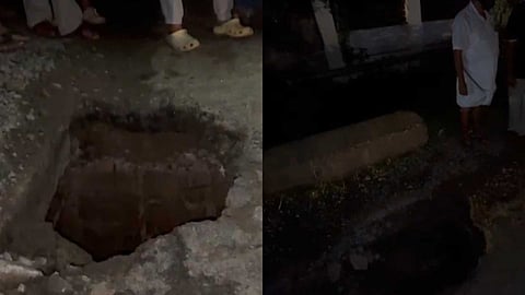 സംസ്ഥാന പാതയിൽ പാറേമ്പാടത്ത് കൽവർട്ട് തകർന്നു; കുന്നംകുളം-കോഴിക്കോട് സംസ്ഥാനപാതയിലെ ഗതാഗതം പൂർണമായും നിലച്ചു