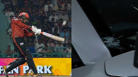 അഭിഷേകിൻ്റെ തട്ടുപൊളിപ്പൻ സിക്സറിൽ തകർന്നത് എസ്യുവി കാറിൻ്റെ ചില്ല്; വീഡിയോ വൈറൽ