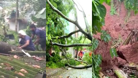 അതിശക്ത മഴ; സംസ്ഥാനത്ത് വ്യാപക നാശനഷ്ടം, വിവിധയിടങ്ങളിൽ മണ്ണിടിച്ചിൽ ഭീഷണി