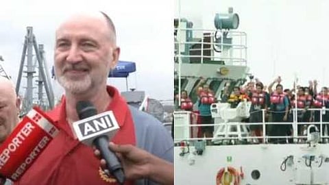 "രക്ഷപ്പെടുത്തിയതിന് കോസ്റ്റ് ഗാർഡിന് നന്ദി"; മുങ്ങിയ കപ്പലിലെ ജീവനക്കാരെ കൊച്ചിയിലെത്തിച്ചു