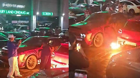 തീ തുപ്പുന്ന കാറുമായി അഭ്യാസപ്രകടനം; കാർ കസ്റ്റഡിയിലെടുത്ത് നിലമ്പൂർ പൊലീസ്