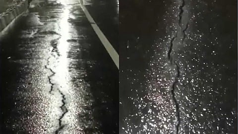 കോഴിക്കോട് ദേശീയപാതയിൽ വീണ്ടും വിള്ളൽ; കണ്ടെത്തിയത് വടകര മൂരാട് പാലത്തിന് സമീപം