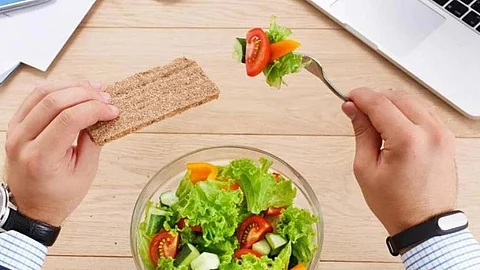 employee eating