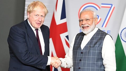 Modi with Boris Johnson