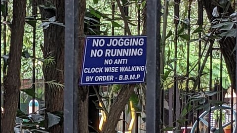 Sign Board at Bengaluru Park
